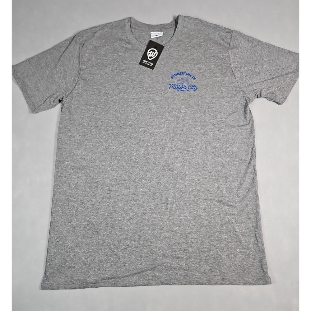 Where I'm From Mens Gray Detroit Motor City Graphic T Shirt Size XXL NWT